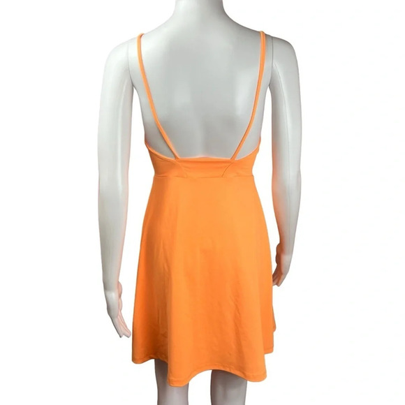Susana Monaco V-Neck A-Line Mini Dress in Electric Orange Neon - Picture 11 of 16